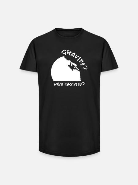 Felsklettern Bergsteigen Boulder Klettern Spruch - Long Fit Männer T-Shirt - Schwarz