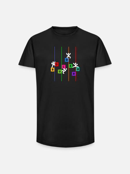 Bouldering Boulderer Climbing Mountaineering Funny - Long Fit Men's T-Shirt - black