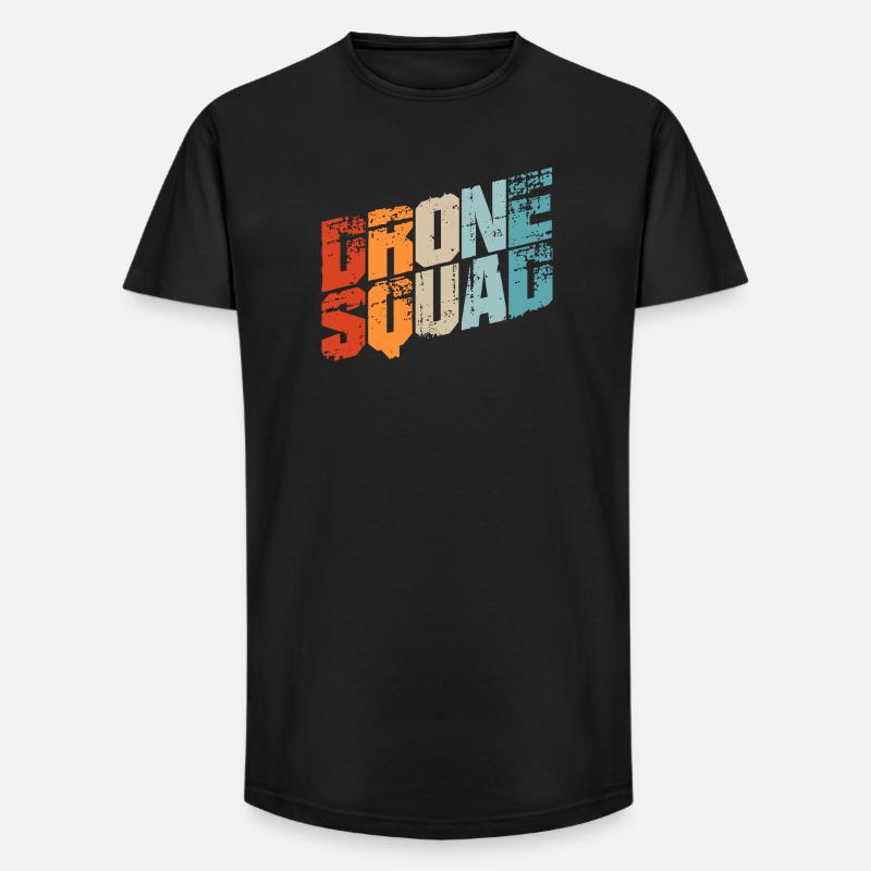 Drones / drones T-shirts / drones pilote - T-shirt coupe longue homme - noir