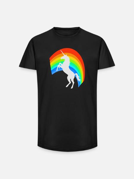unicorn - Long Fit Men's T-Shirt - black