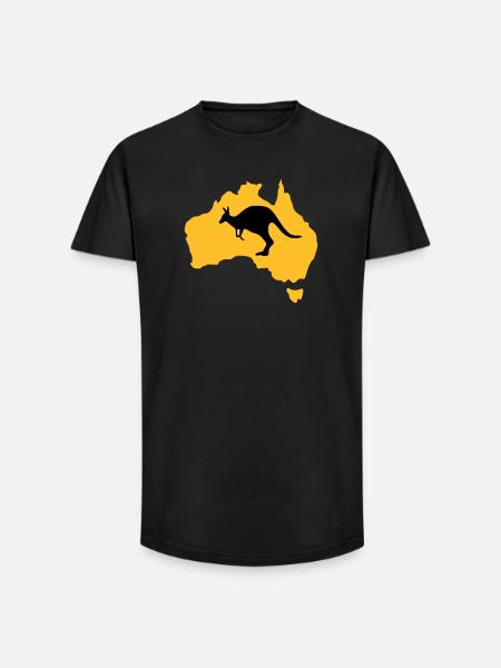 Australien - Long Fit Männer T-Shirt - Schwarz