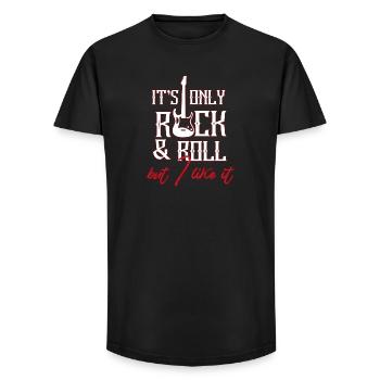 Rock n Roll - Long Fit Männer T-Shirt - Schwarz - Vorne - AI Model Male 185 light (185cm)