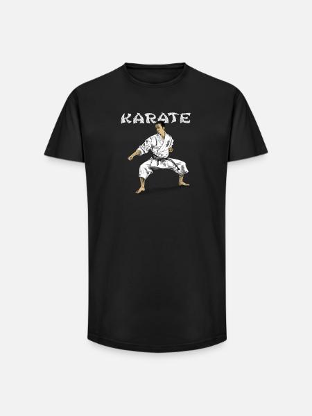 karate - T-shirt coupe longue homme - noir