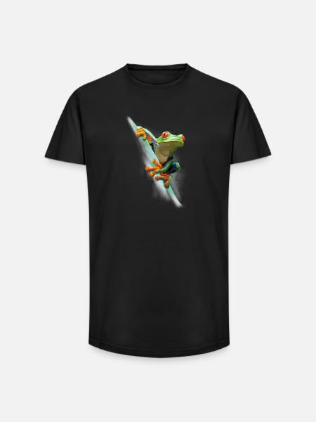 Frog - Long Fit Men's T-Shirt - black