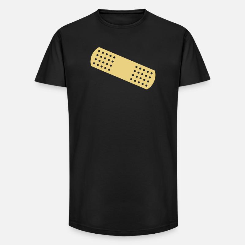 Heftpflaster - Long Fit Männer T-Shirt - Schwarz