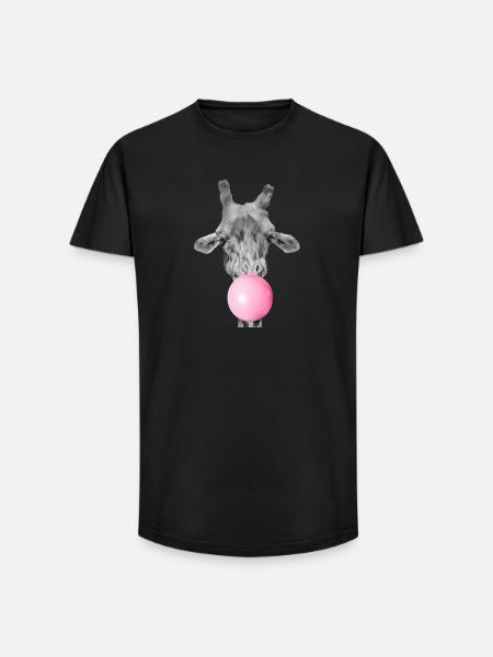 Giraffe und kaugummi - Long Fit Männer T-Shirt - Schwarz