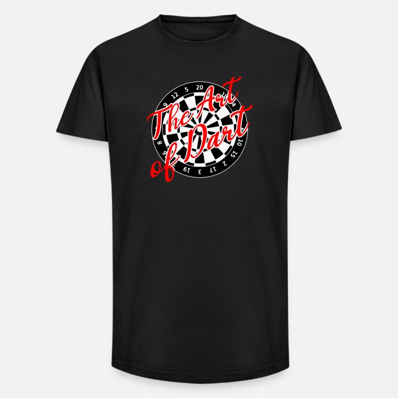Darts Kunst Dart Dartboard 180 - Long Fit Männer T-Shirt - Schwarz