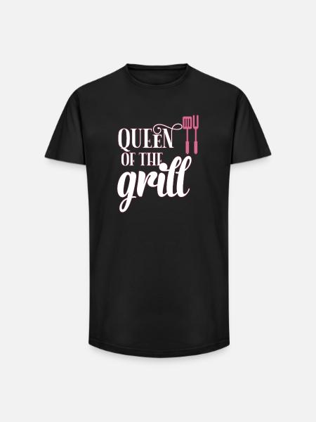 Grilling queen - Long Fit Men's T-Shirt - black