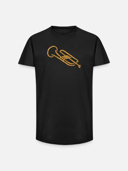 trompette - T-shirt coupe longue homme - noir