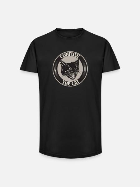 Confuse the cat - Long Fit Men's T-Shirt - black