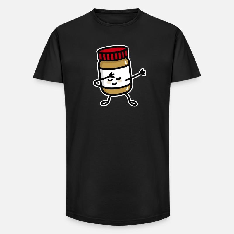 Dab Dabbing peanut butter jar - Long Fit Männer T-Shirt - Schwarz