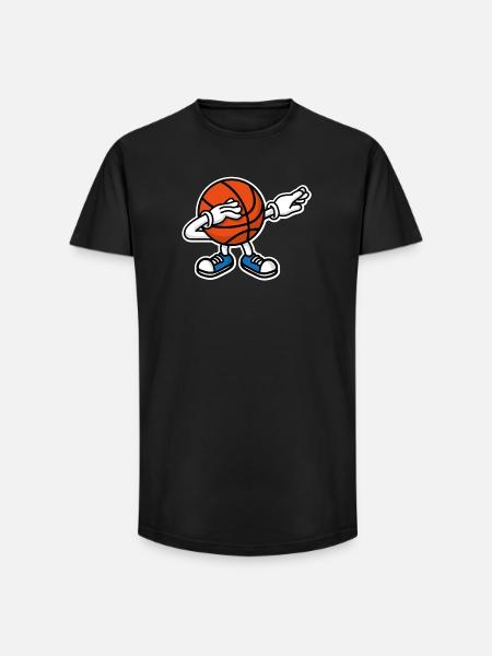 Dab dabbing basketball ball﻿ - Long Fit Men's T-Shirt - black