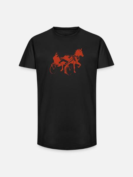 trotteur - T-shirt coupe longue homme - noir