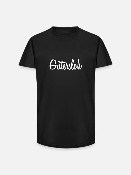 Gütersloh Handschrift Logo - Long Fit Männer T-Shirt - Schwarz