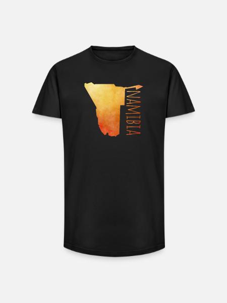 Namibia - Long Fit Männer T-Shirt - Schwarz