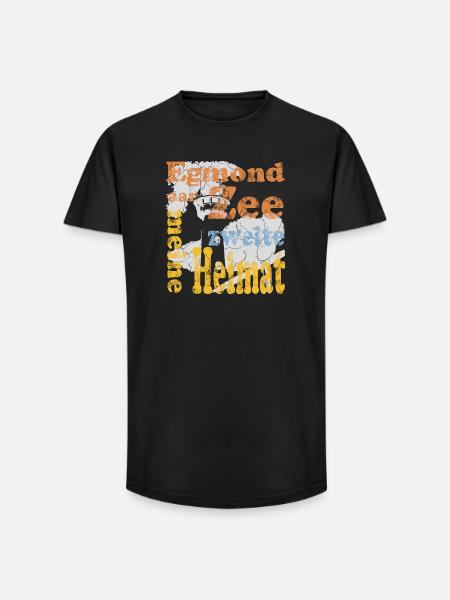 Egmond aan Zee - Long Fit Männer T-Shirt - Schwarz