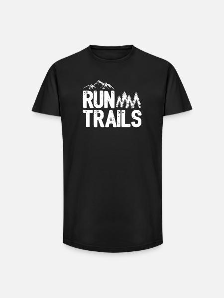 Run Trails - T-shirt coupe longue homme - noir