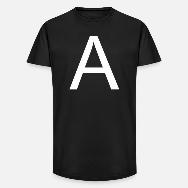 Buchstabe A - Long Fit Männer T-Shirt - Schwarz