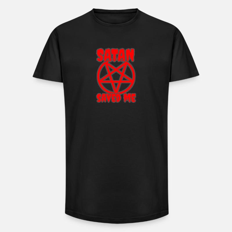 Satan saved me - Long Fit Männer T-Shirt - Schwarz