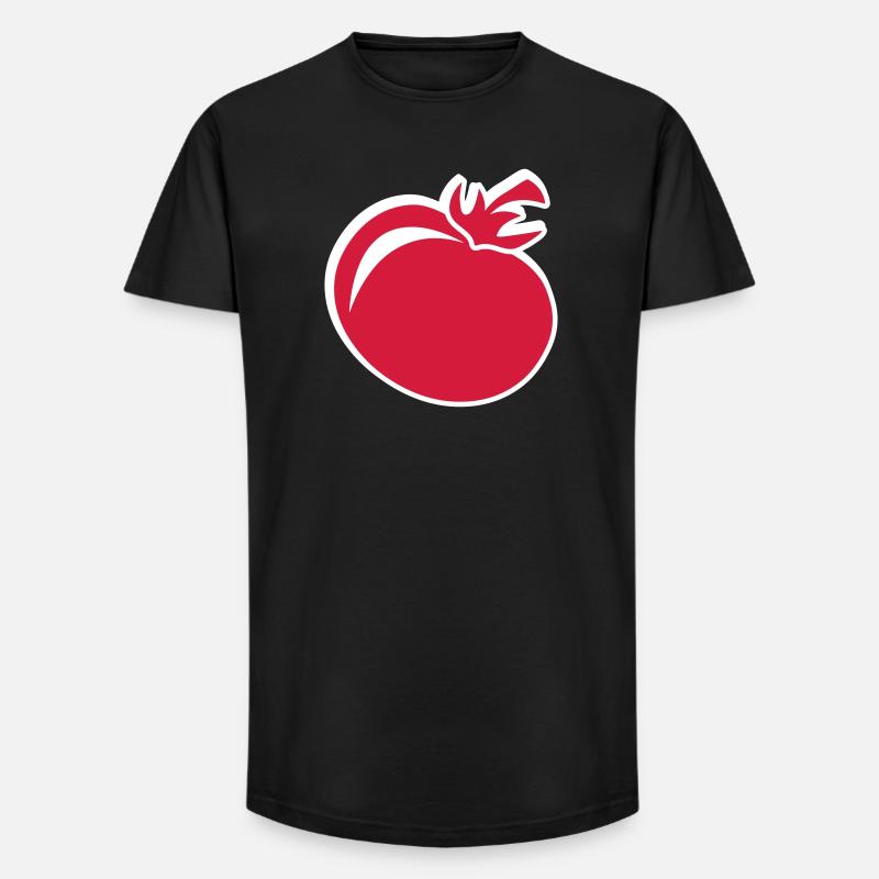 Rote Tomate - Long Fit Männer T-Shirt - Schwarz
