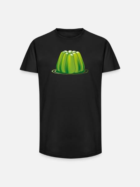 green jelly dessert - Long Fit Men's T-Shirt - black