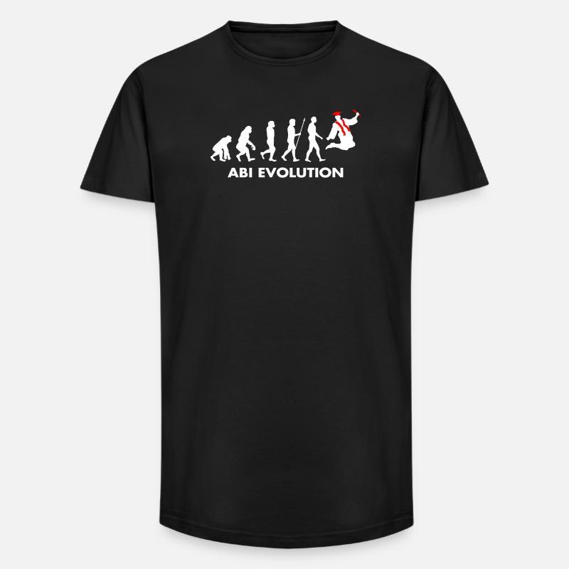 Abitur Abiturient Schulabschluss Evolution Abi - Long Fit Männer T-Shirt - Schwarz
