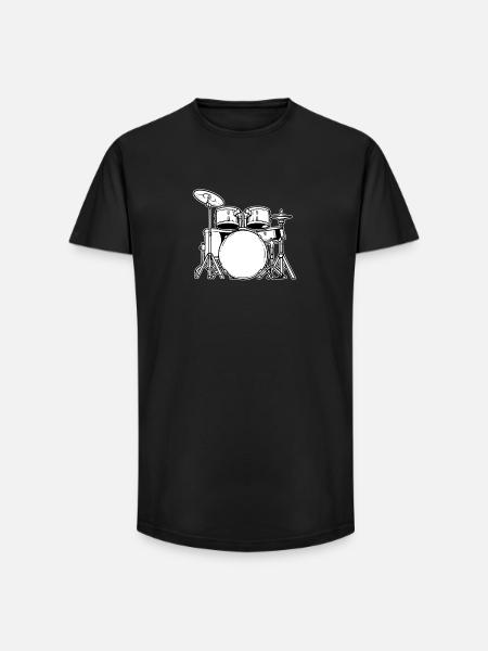 Drums Drummer - Long Fit Men's T-Shirt - black