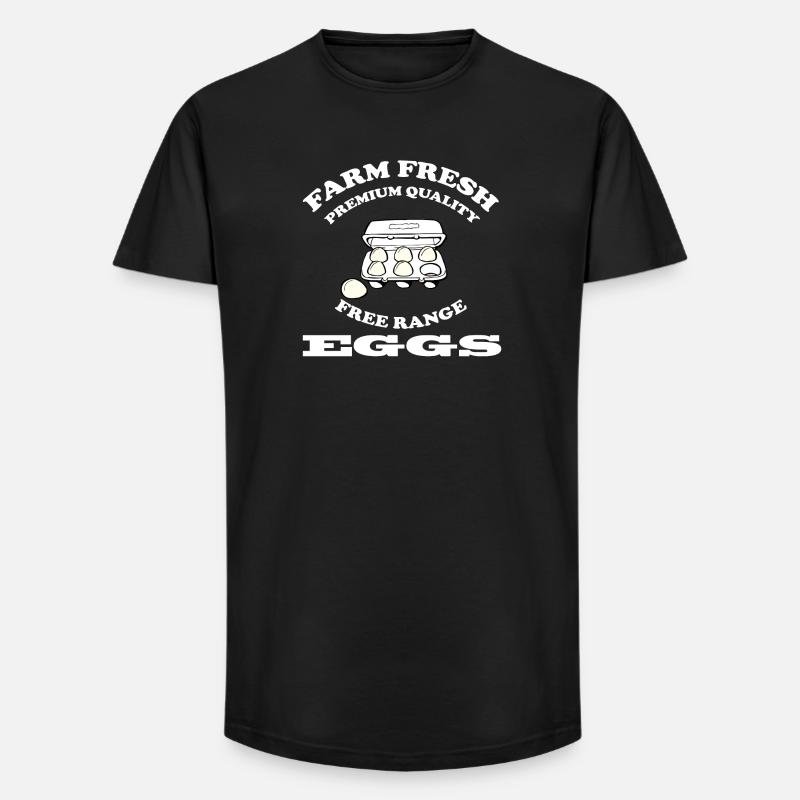 EGGS - Long Fit Männer T-Shirt - Schwarz