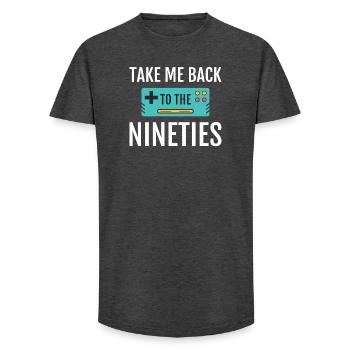 90er Jahre Party Disko Retro Revival Festival - Long Fit Männer T-Shirt - Anthrazit - Vorne - AI Model Male 185 light (185cm)