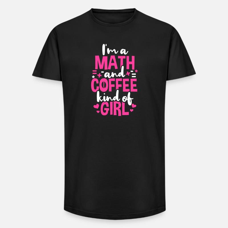 Mathematik Lehrer Student Mathe - Long Fit Männer T-Shirt - Schwarz