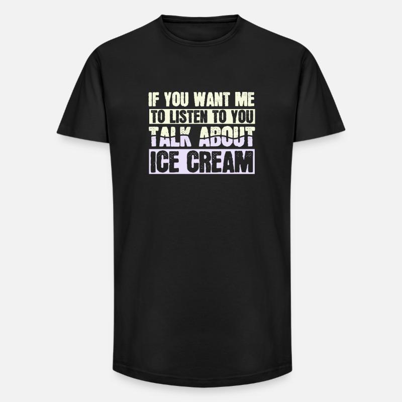 Eis - Long Fit Männer T-Shirt - Schwarz