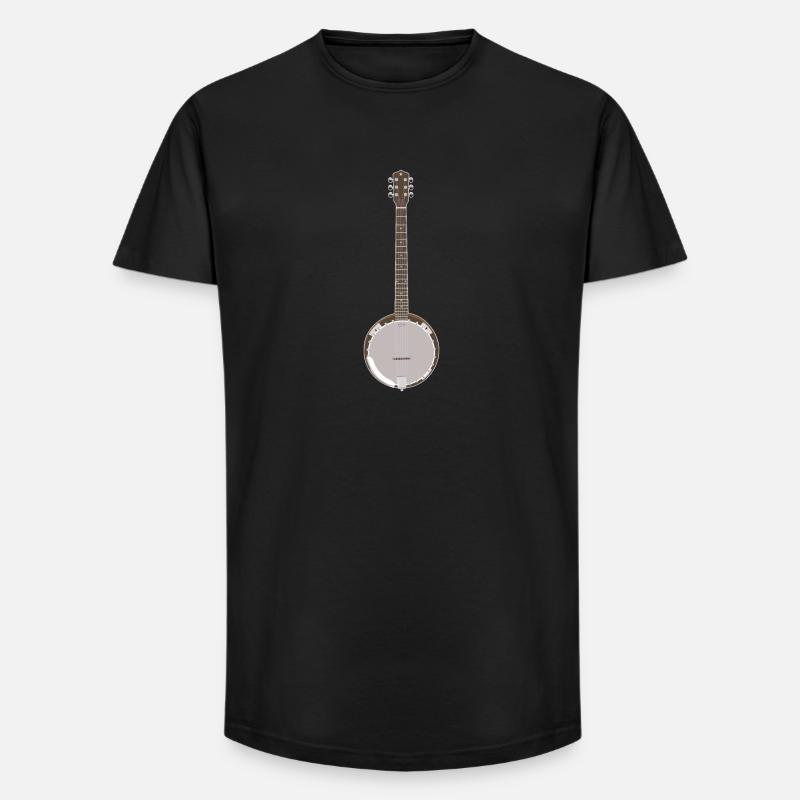 Banjo - Einzel Banjo - Long Fit Männer T-Shirt - Schwarz