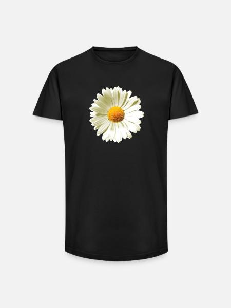 Daisies | Daisy flower power - Long Fit Men's T-Shirt - black