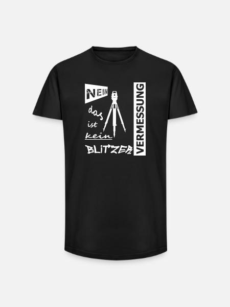 Vermessung - lustiges Geschenk für Vermesser - Long Fit Männer T-Shirt - Schwarz