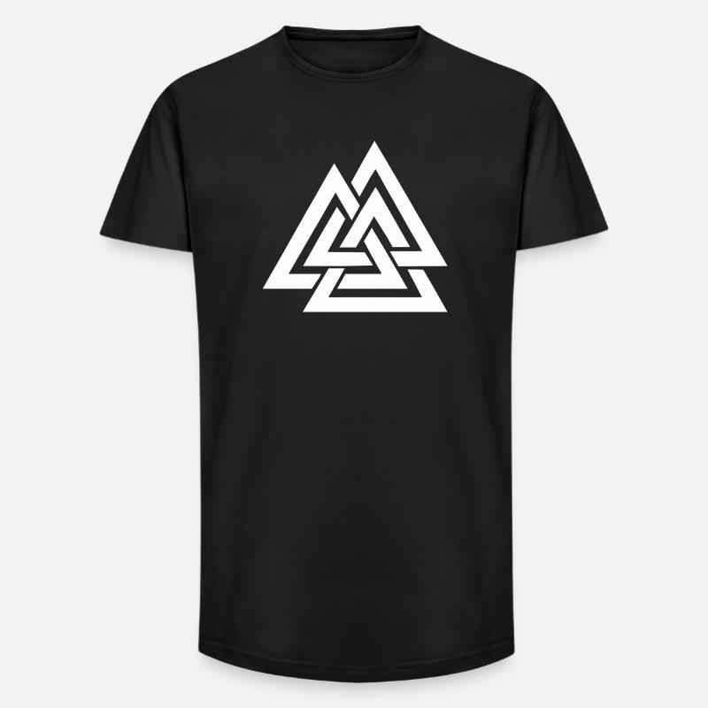 Valknut Wikinger - Long Fit Männer T-Shirt - Schwarz
