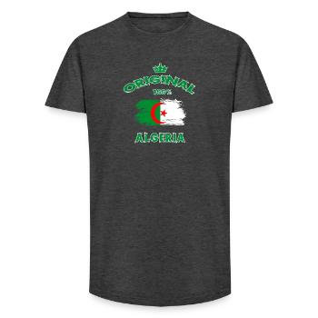 Algerien Original 100% / Geschenk Nationalflagge - Long Fit Männer T-Shirt - Anthrazit - Vorne - AI Model Male 185 light (185cm)