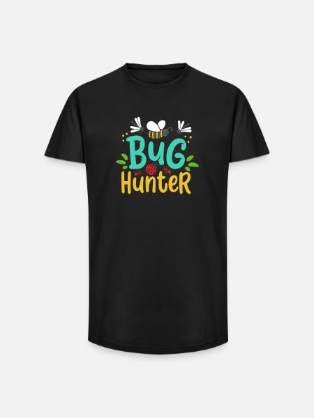 Ladybug insect catcher entomologist - Long Fit Men's T-Shirt - black