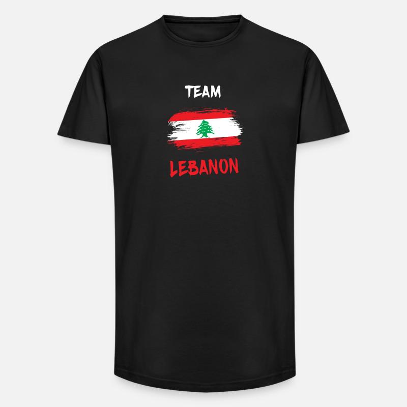 Team Libanon Design / Geschenkidee - Long Fit Männer T-Shirt - Schwarz