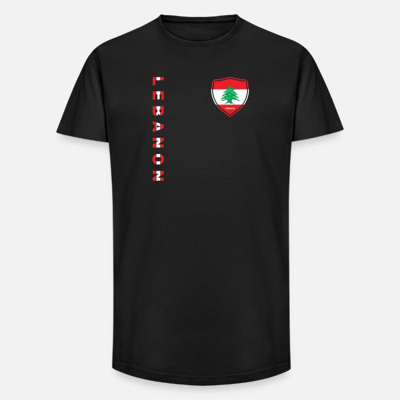 Libanon Beirut Libanese Libanesin Libanesisch LBN - Long Fit Männer T-Shirt - Schwarz