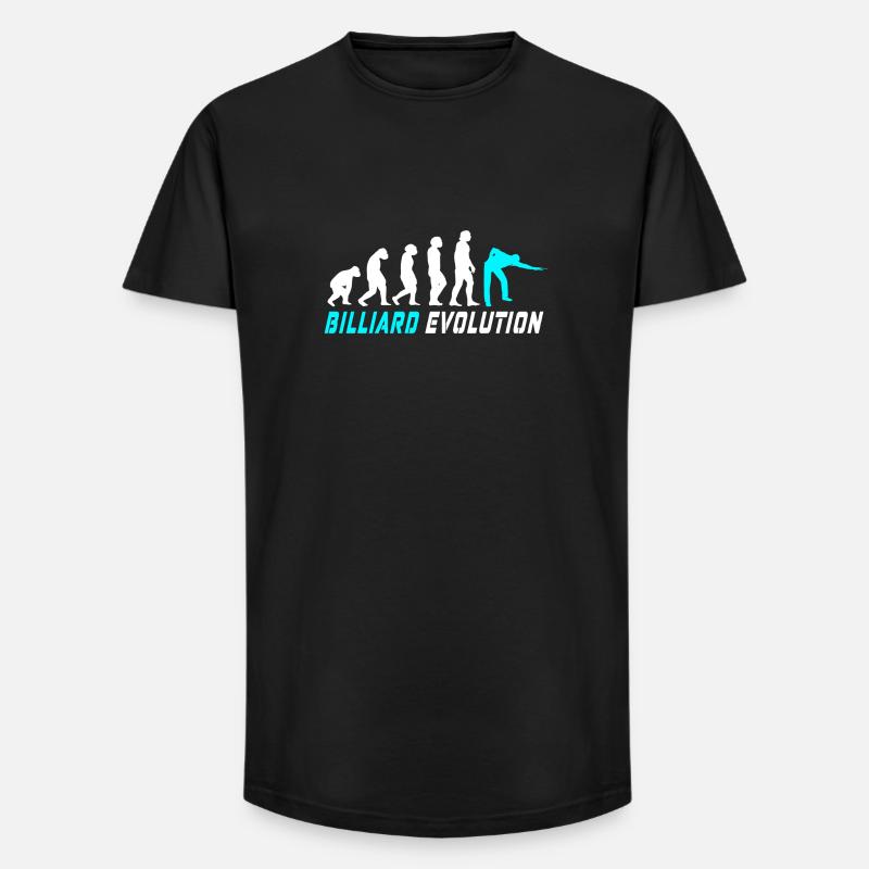 Billard Evolution Design / Geschenkidee - Long Fit Männer T-Shirt - Schwarz
