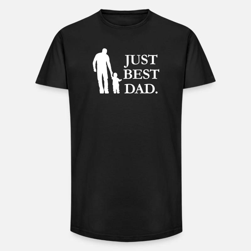 Just Best Dad - Long Fit Männer T-Shirt - Schwarz