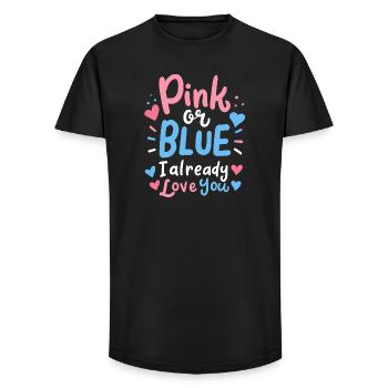Gender Reveal Party - Long Fit Männer T-Shirt - Schwarz - Vorne - AI Model Male 185 light (185cm)