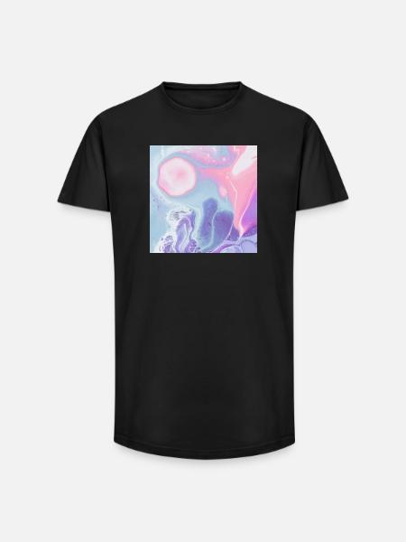 buntes Texturdesign des Mauspads - Long Fit Männer T-Shirt - Schwarz