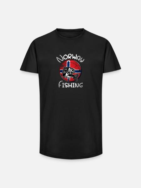 Norway Fishing - Long Fit Men's T-Shirt - black