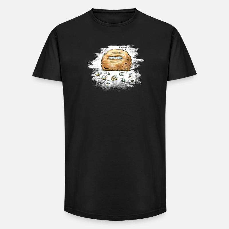 µ-mel - Long Fit Männer T-Shirt - Schwarz