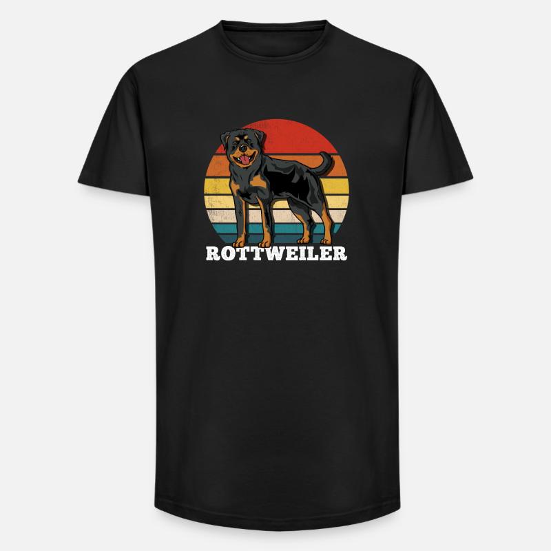 Rottweiler Retro - Long Fit Männer T-Shirt - Schwarz