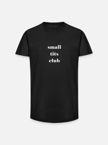 small tits club - white - Long Fit Men's T-Shirt - black