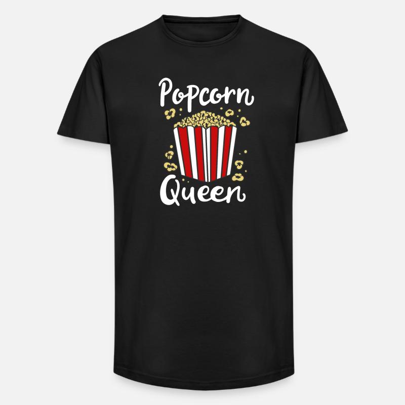 Popcorn - Long Fit Männer T-Shirt - Schwarz