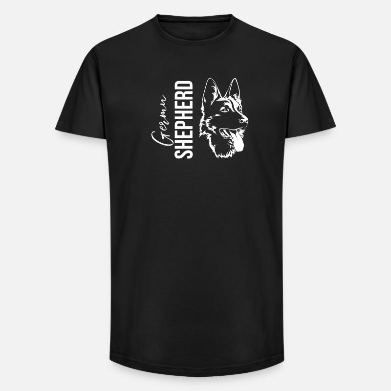 Deutscher Schäferhund - Long Fit Männer T-Shirt - Schwarz