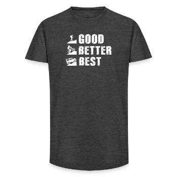 defender good better best - T-shirt coupe longue homme - charbon - Devant - AI Model Male 185 light (185cm)